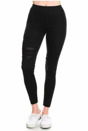 Distress Call Black Yoga Pants