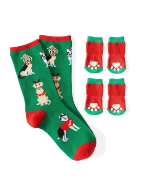Dog Images Matching Mom & Dog Socks Set