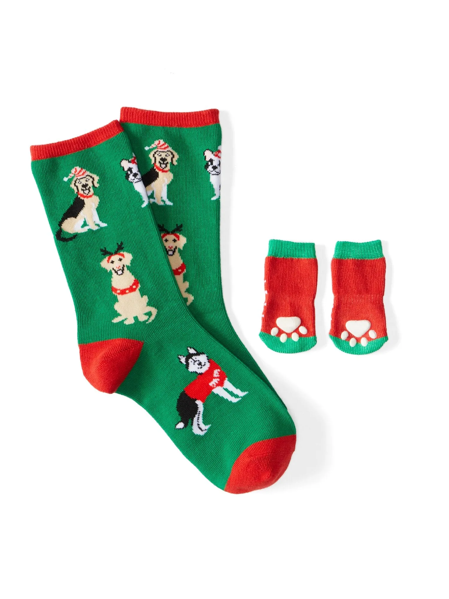 Dog Images Matching Mom & Dog Socks Set