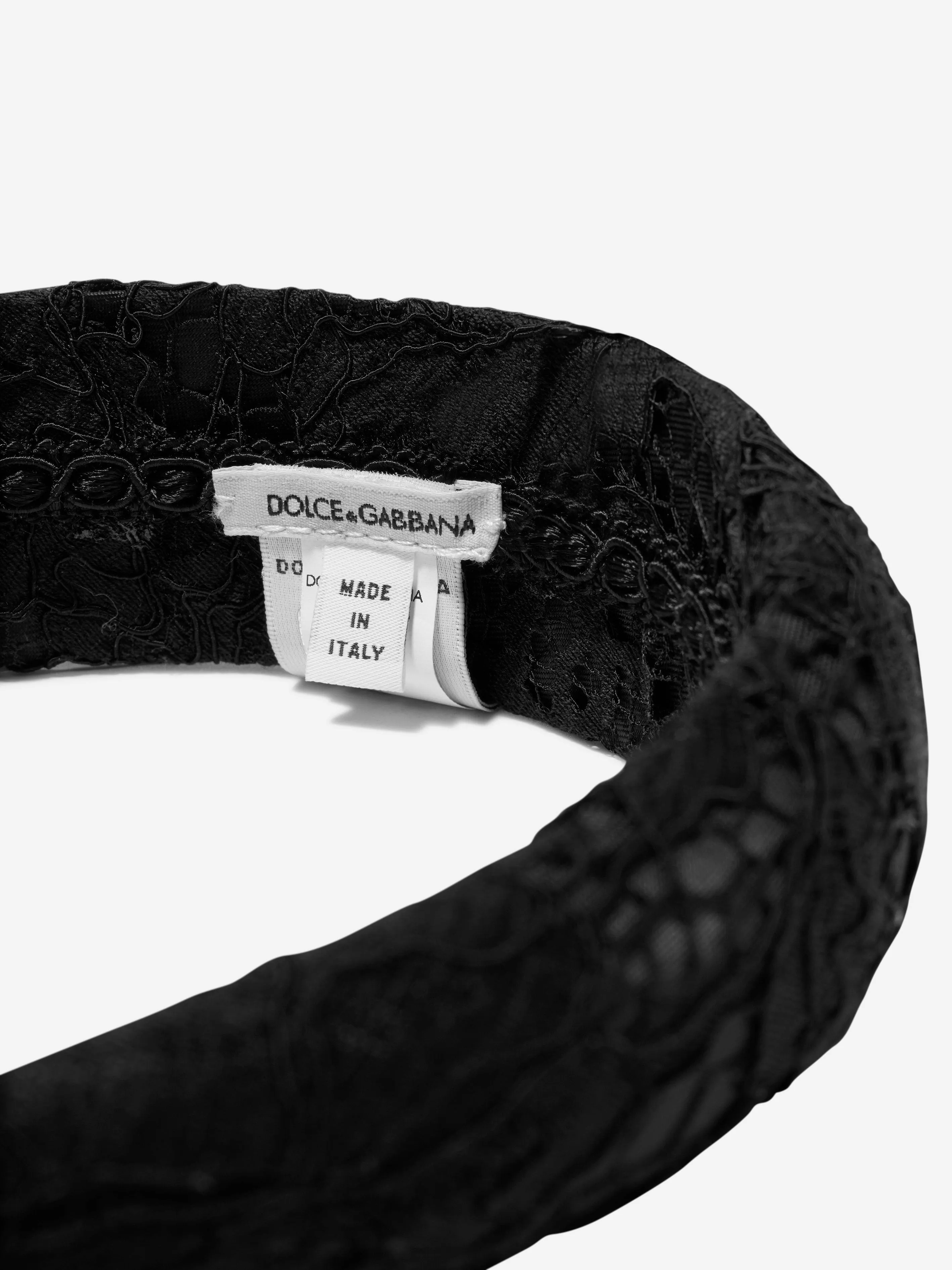 Dolce & Gabbana Girls Branded Headband in Black