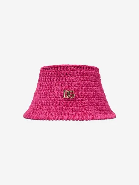Dolce & Gabbana Girls Straw Bucket Hat