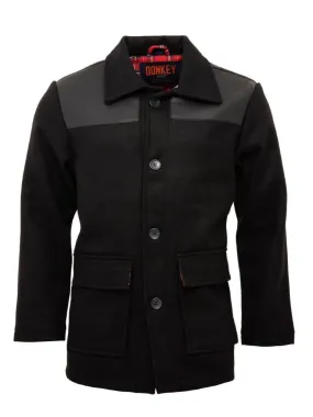 Donkey Jacket with PVC - Black