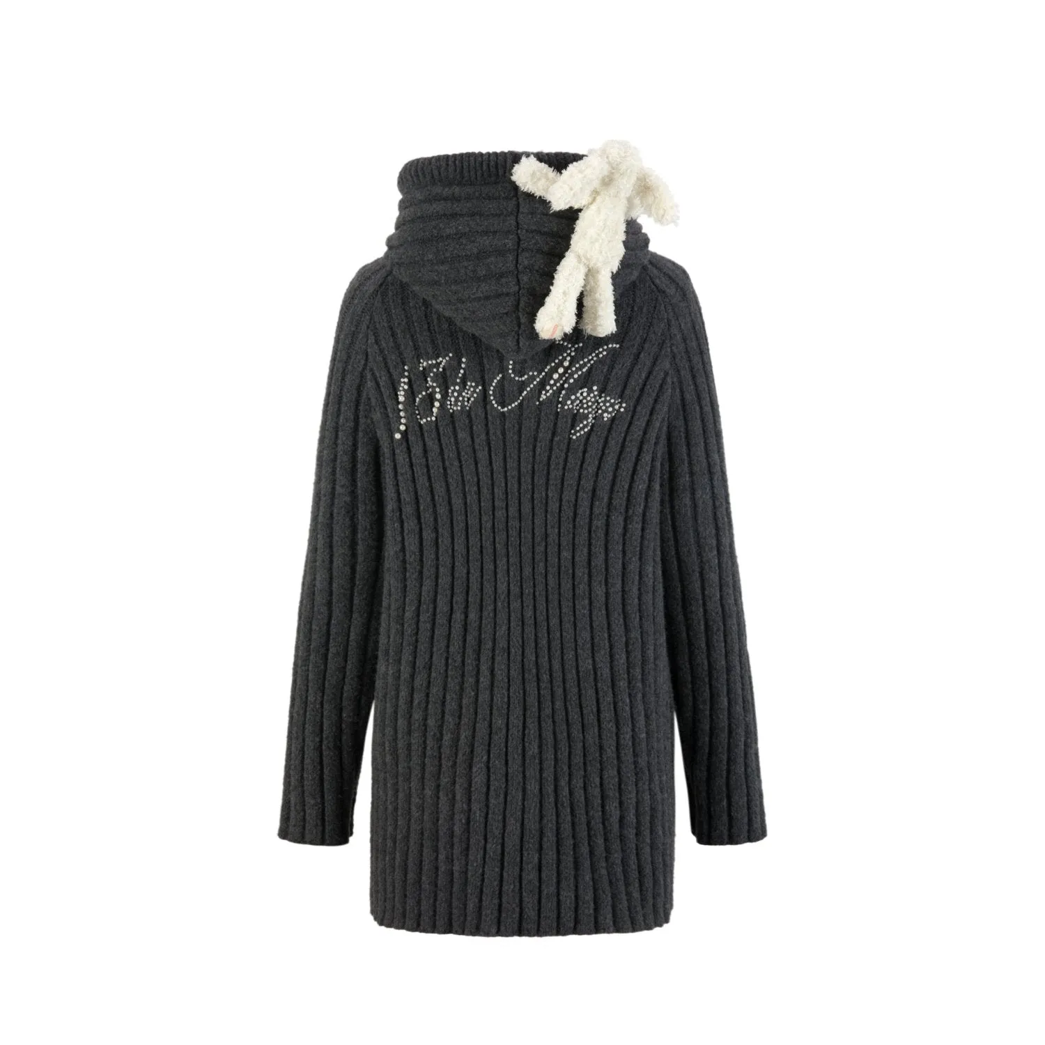Doozoo Thick Stripe Sweater In Gray