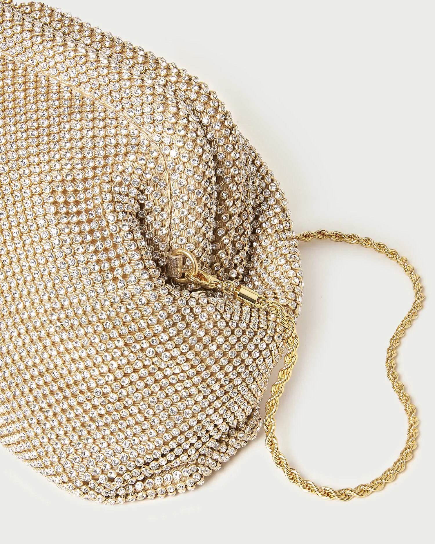 Doreen Gold Diamanté Frame Pouch