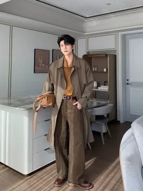 Double-breasted Mid-length Trench Coat