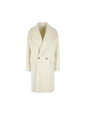 Double-Breasted Mohair Alpaca Coat