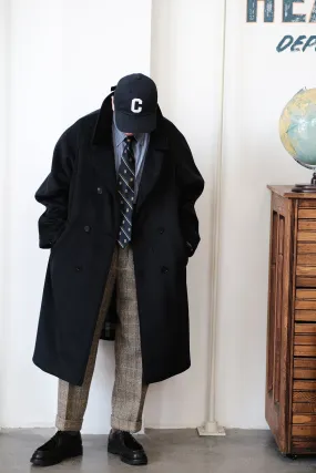 Double-Breasted Wool Trench Coat