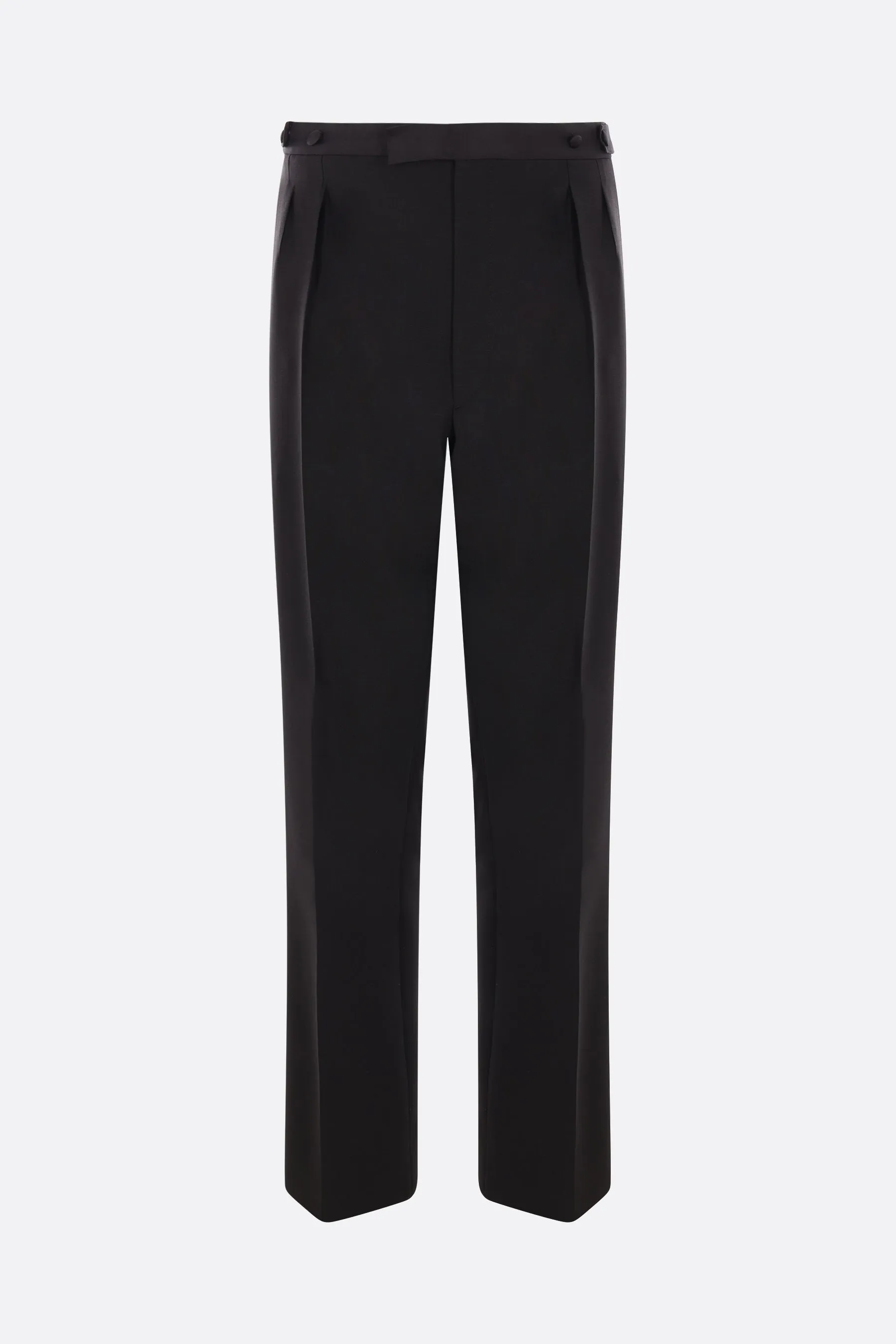 Double Pleated Mohair Wool Trousers