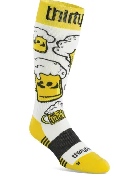 Double Thermal Socks - White/Yellow
