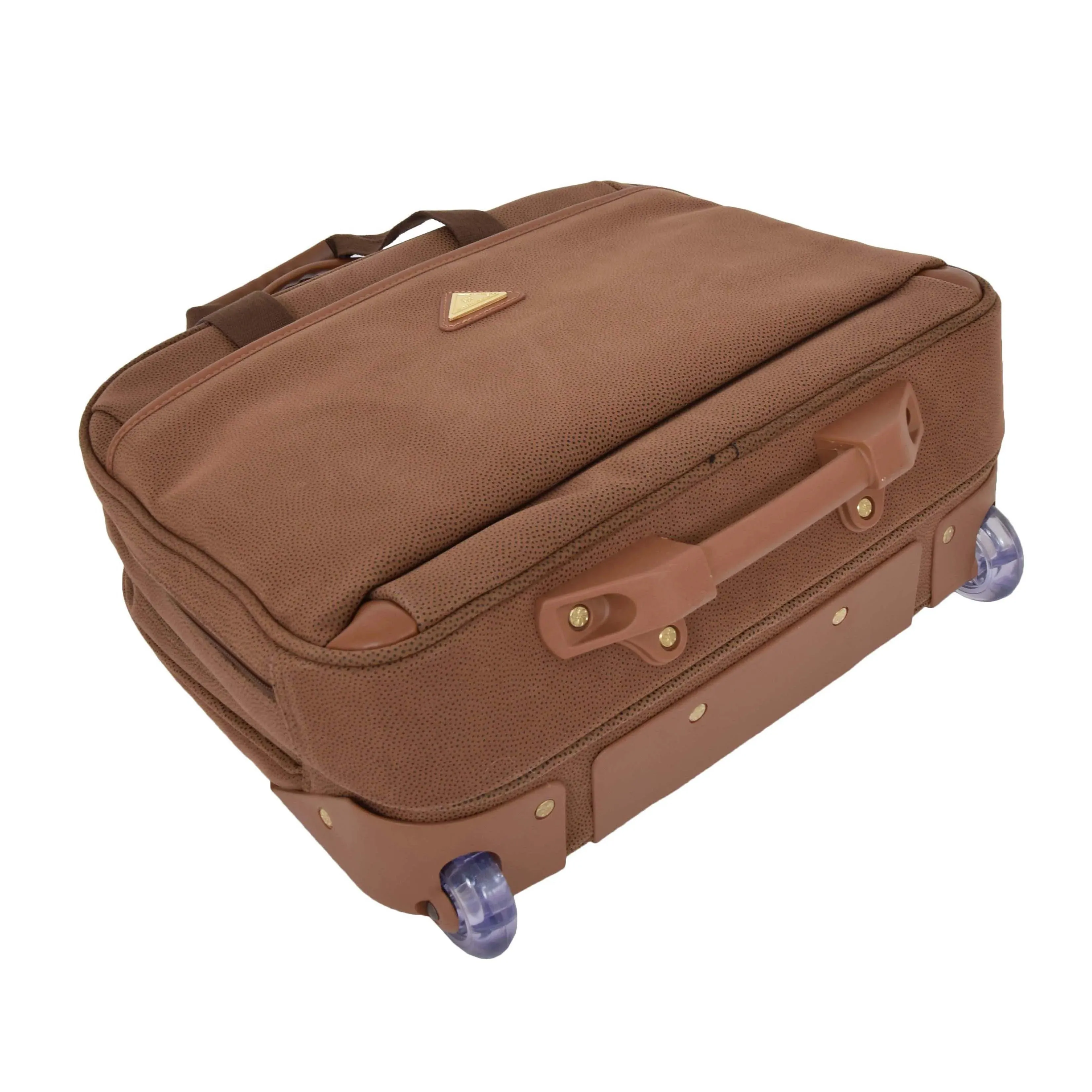 DR517 Wheeled Faux Suede Pilot Case Tan