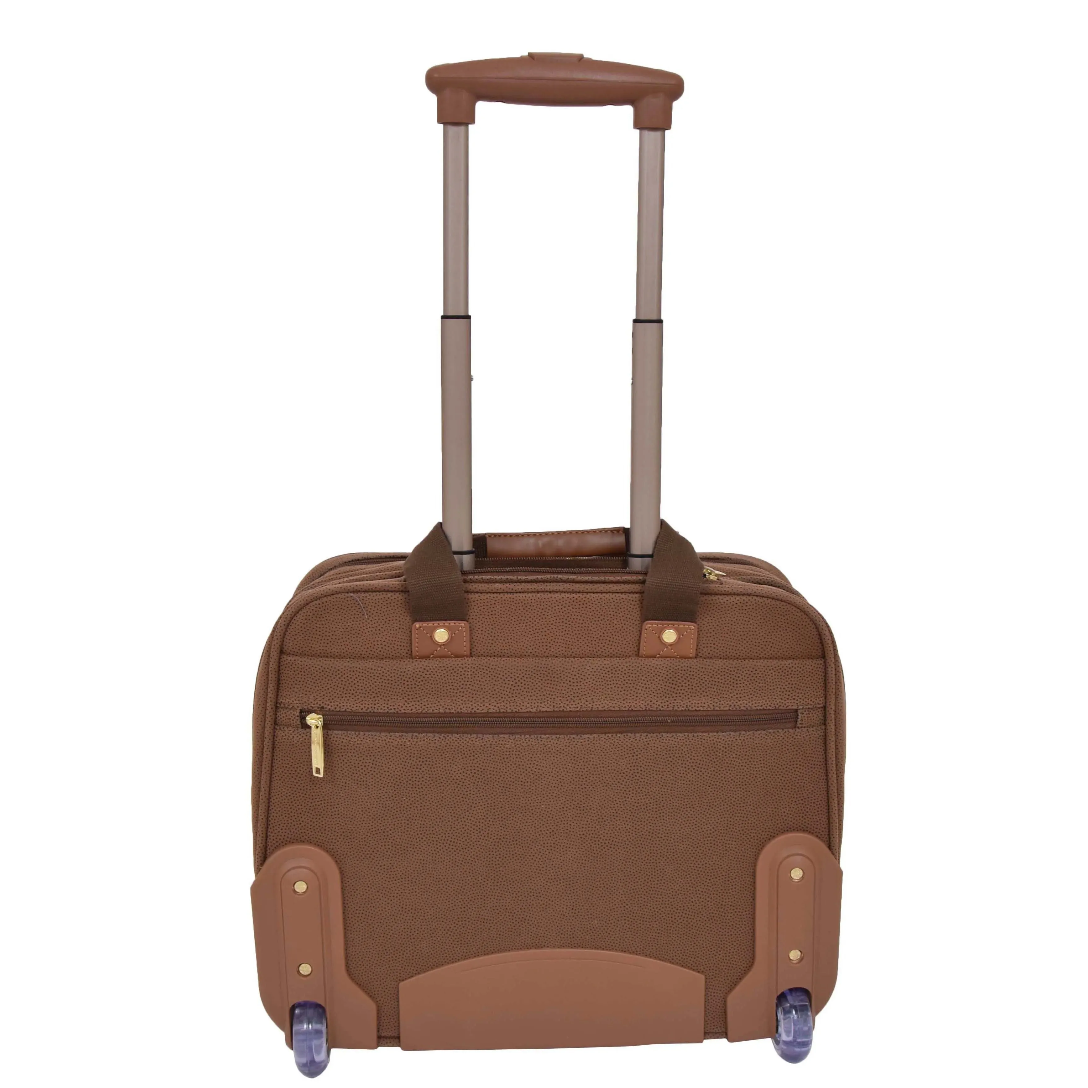 DR517 Wheeled Faux Suede Pilot Case Tan
