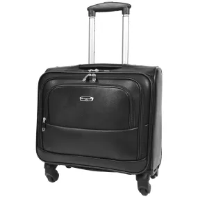 DR636 Executive Flight Bag Four Wheels Cabin Laptop Trolley Case Black