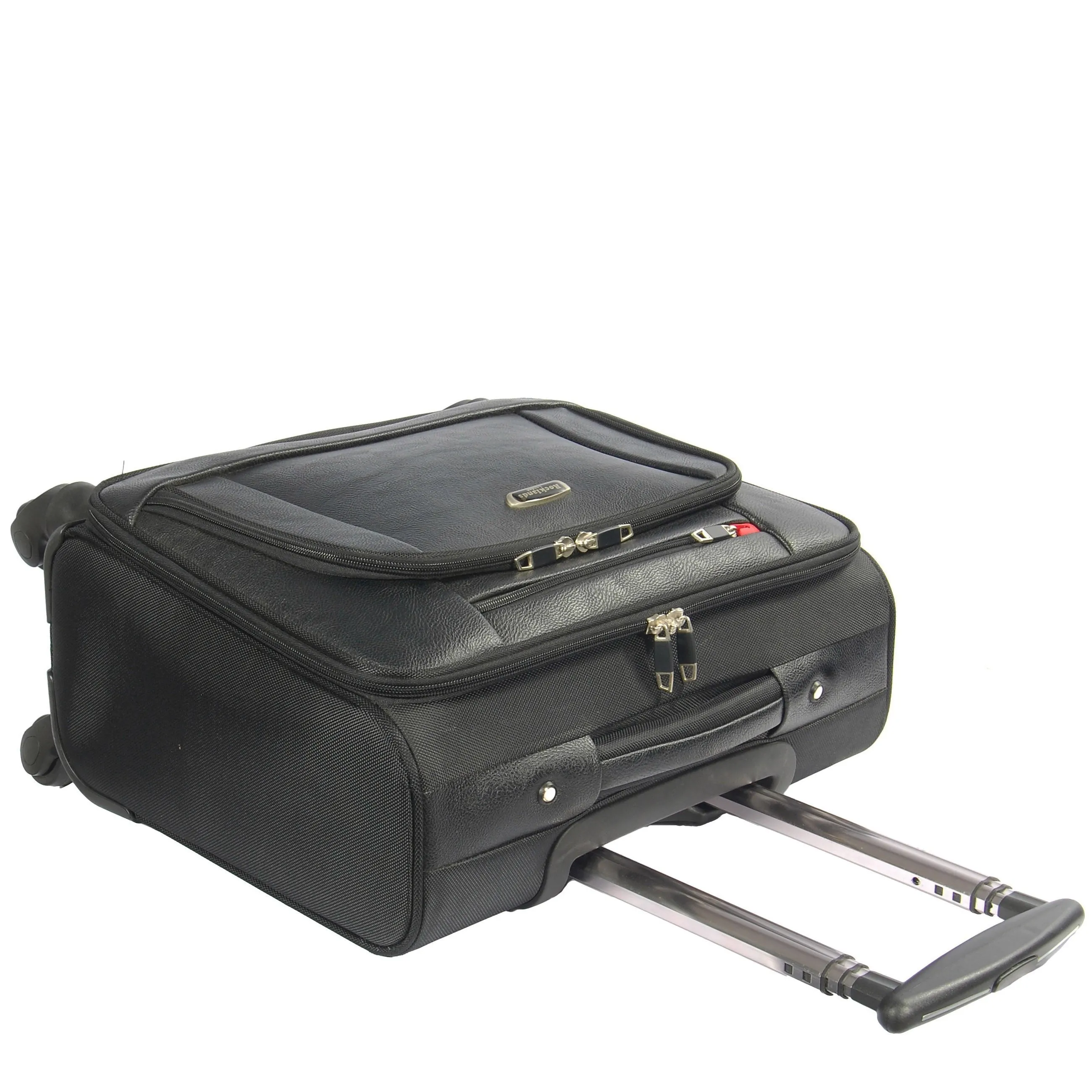 DR642 Four Wheels Cabin Size Travel Pilot Case Black