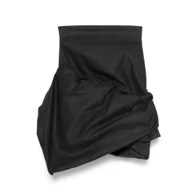 Draped Mini Chalk Stretch Denim Skirt