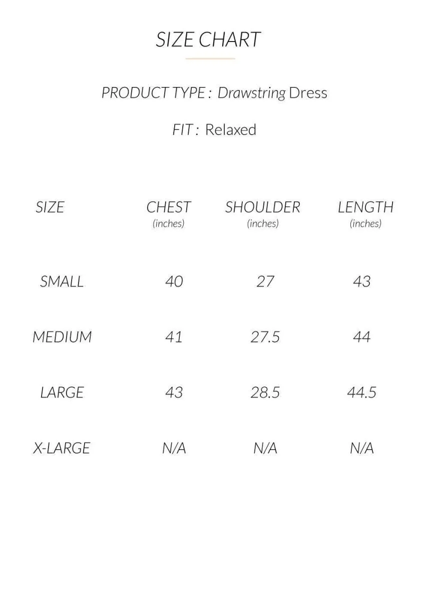 Drawstring Leisure Dress
