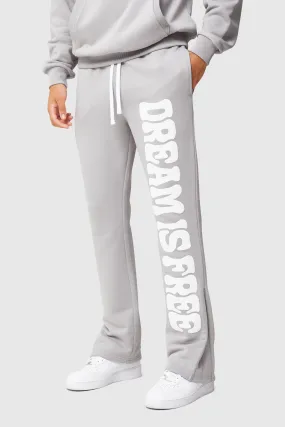 Dream Is Free Flared Jogger - Grey