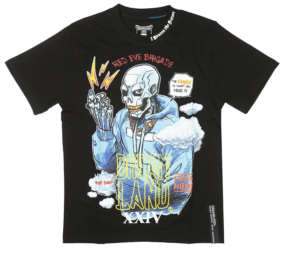 DREAMLAND SKELETON T-SHIRT BLACK - D2302C0791