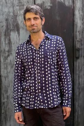 Dress Shirt - Blue Triptych