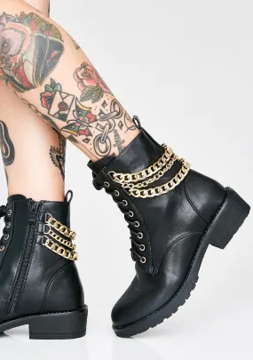 Drippin' In Chains Combat Boots