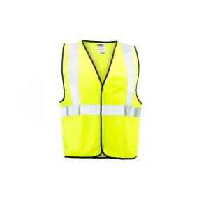 DROMEX FLAME RETARDANT REFLECTIVE JACKETS SLEEVELESS COLOUR-LIME SIZE M