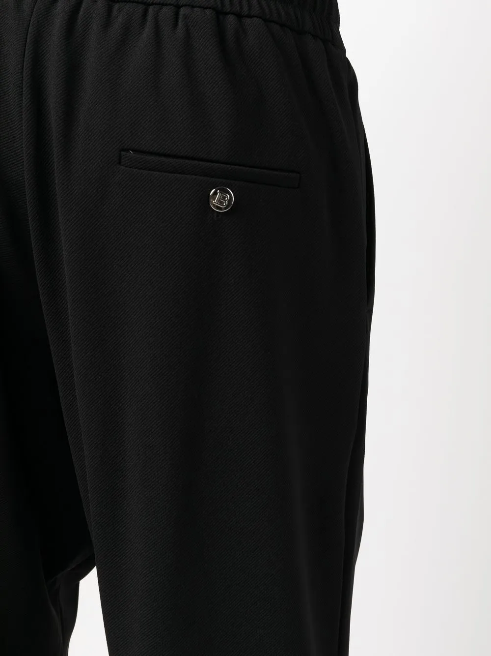 Drop-Crotch Cropped Trousers