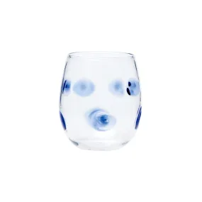 Drop Stemless Wine Glass - Set of 4 - Blue