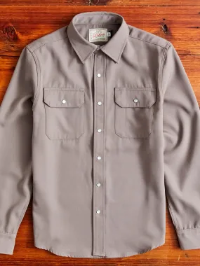 Drover Overshirt in Smoke Gabardine