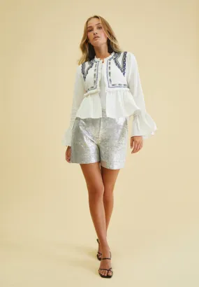 DSLaura Metalic Shorts - Silver