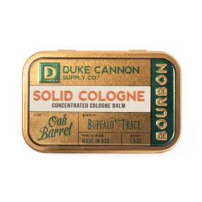 Duke Cannon Men's Solid Cologne - Bourbon | Concentrated Cologne Balm | Woody Oak Barrel Scent | Travel-Friendly Tin | 1.5 oz