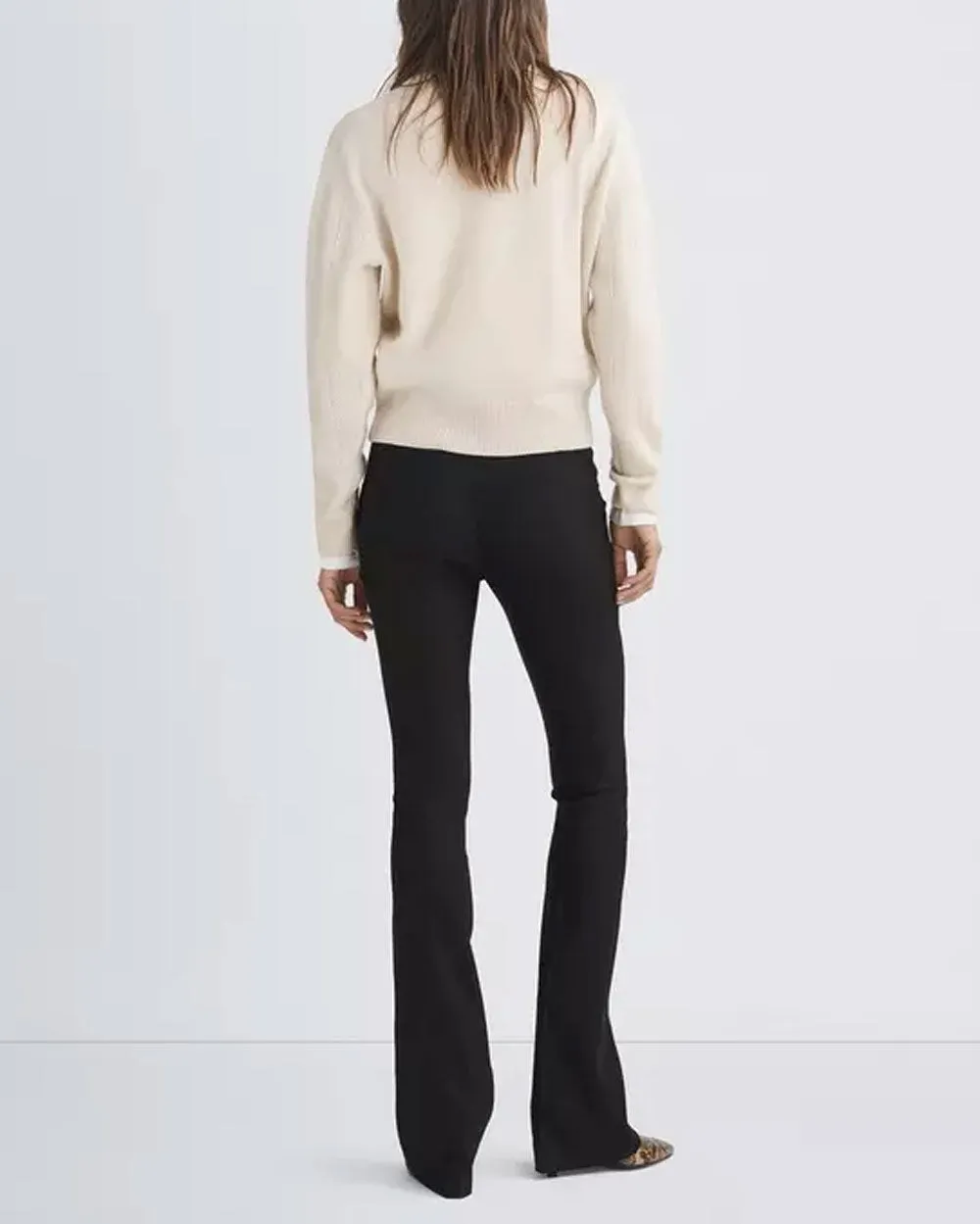 Durham Herringbone Cashmere Crew