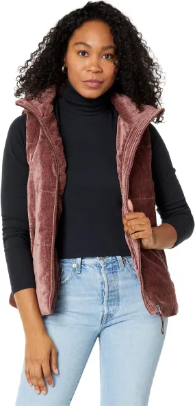 Dylan by True Grit Velvet Vest in Purple Mauve