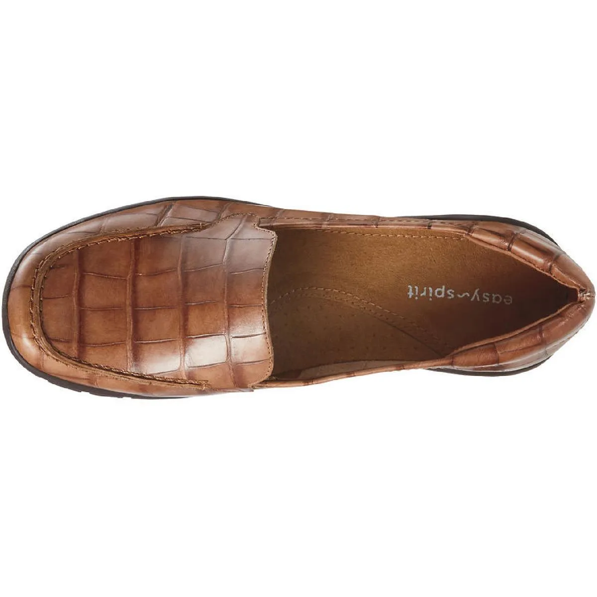 Easy Spirit Womens Abide 8 Leather Slip On Loafers