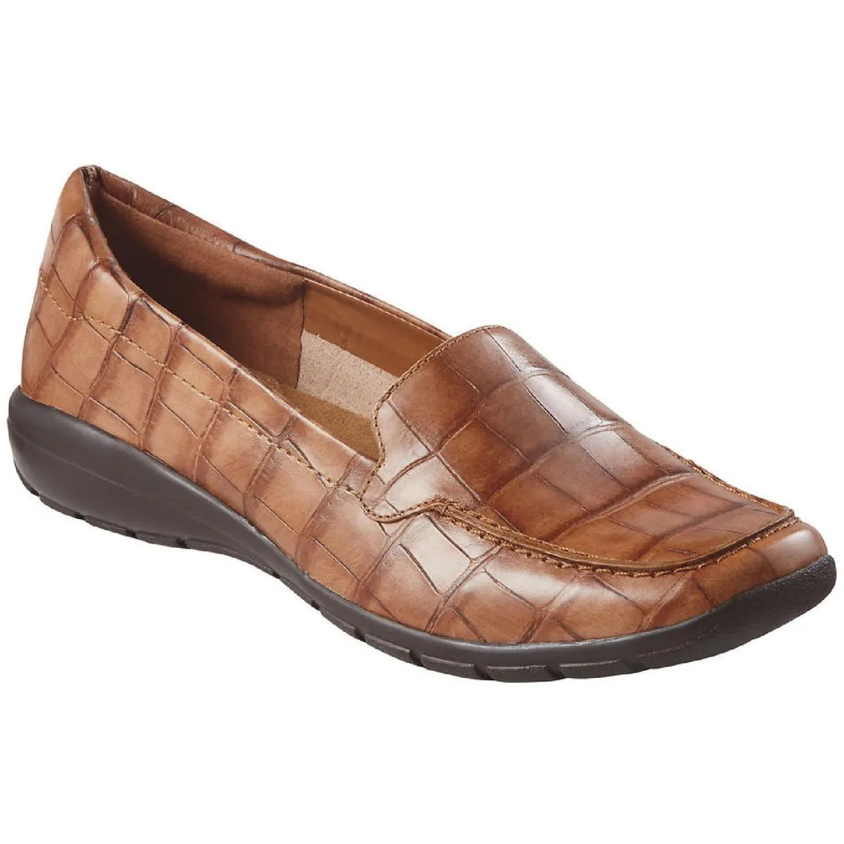 Easy Spirit Womens Abide 8 Leather Slip On Loafers