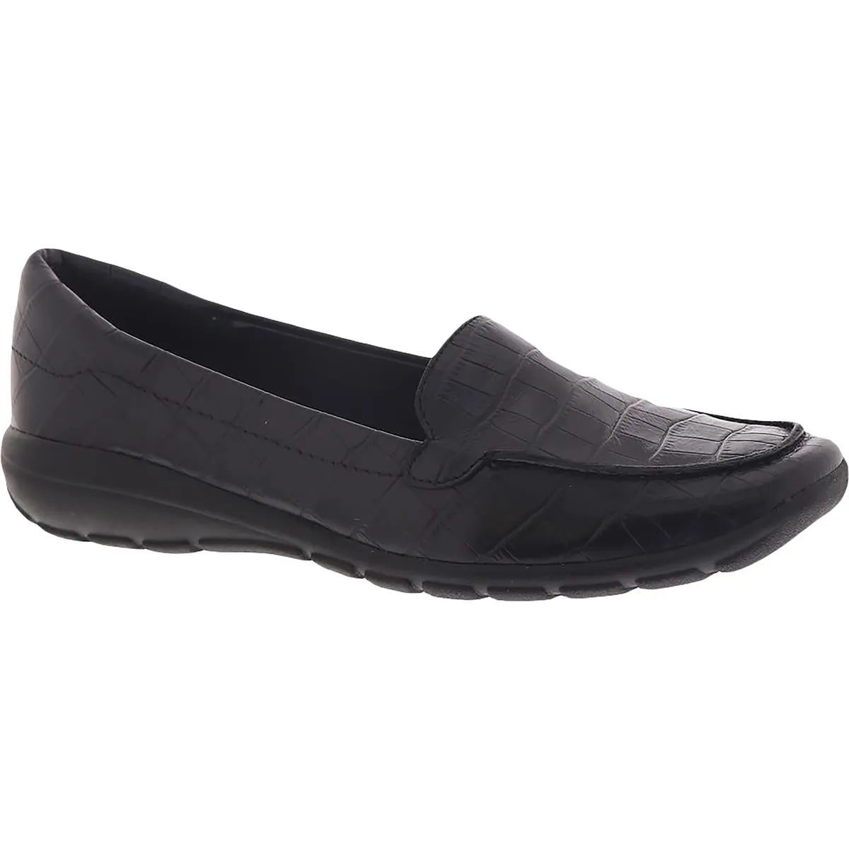 Easy Spirit Womens Abide 8 Leather Slip On Loafers