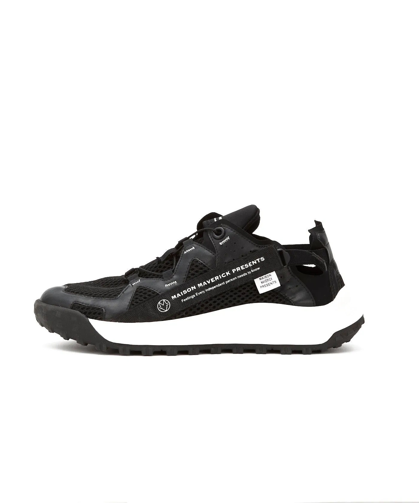 Easy Strap Track Sneakers - Black/White