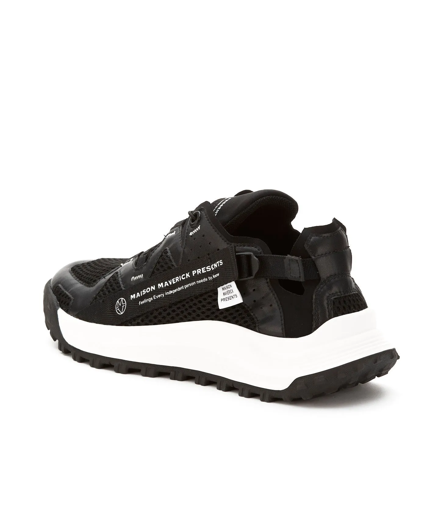 Easy Strap Track Sneakers - Black/White