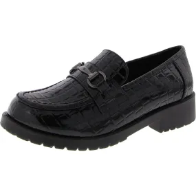 Easy Street Womens Witney Patent Block Heel Loafers