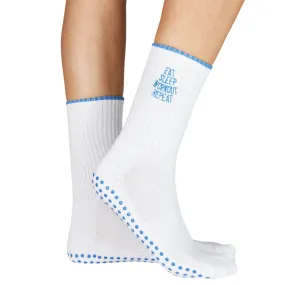 Eat Sleep Workout Repeat - Crew Grip Sock (Barre / Pilates)