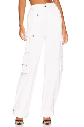 EB Denim Cargo trousers, white