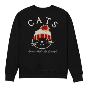 Eco-Friendly Cat Lover Sweatshirt – Fun ‘Cats Over People’