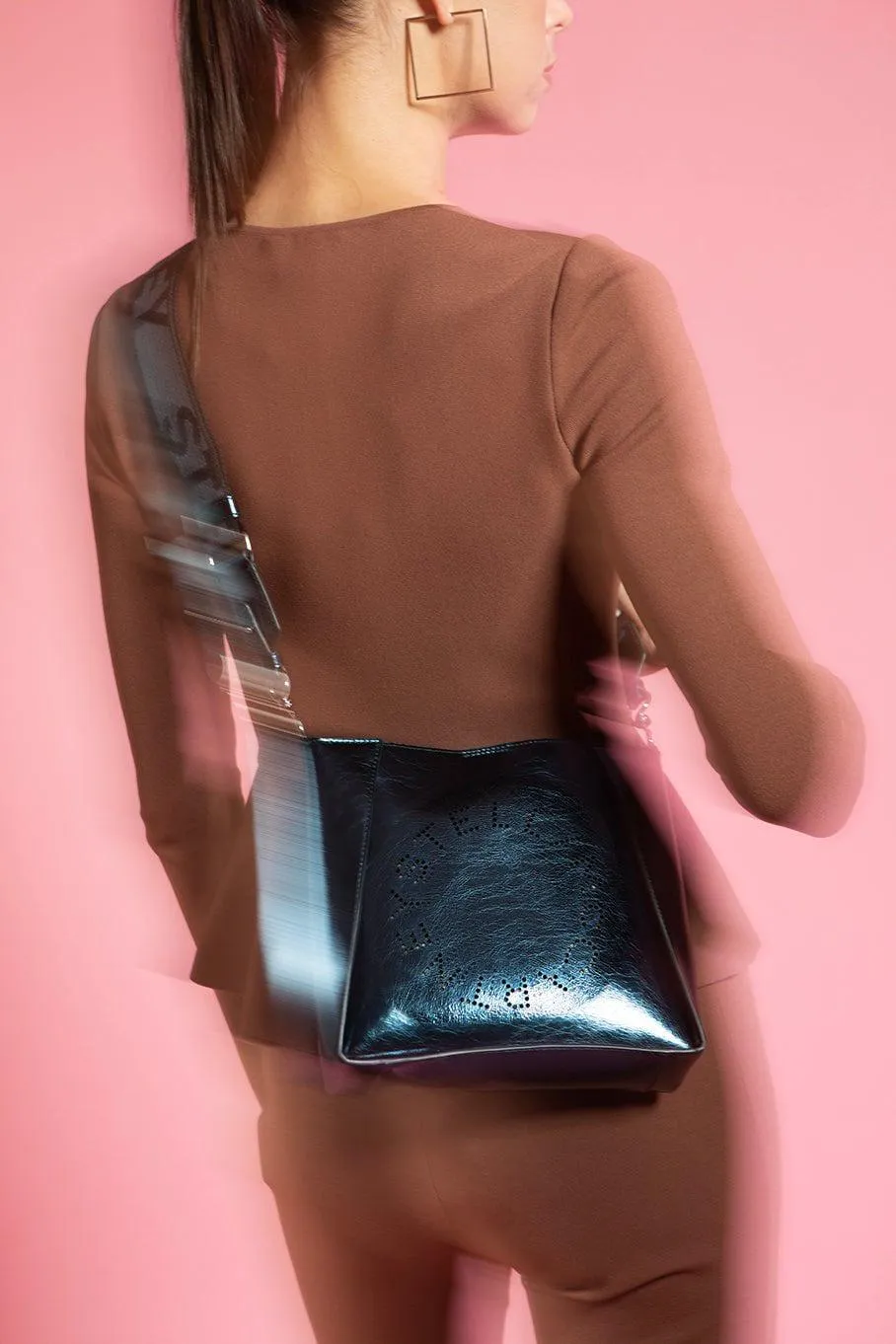 Eco Metallic Mini Crossbody - Dark Green
