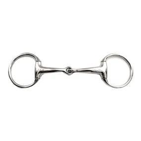 EGGBUTT SNAFFLE BIT WITH SOLID MOUTHPIECE 16 MM