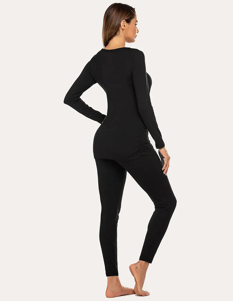 Ekouaer Maternity Thermal Pajamas Set (US Only)