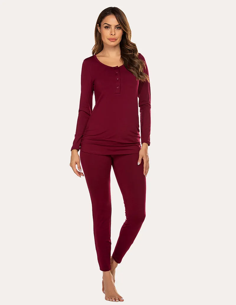 Ekouaer Maternity Thermal Pajamas Set (US Only)