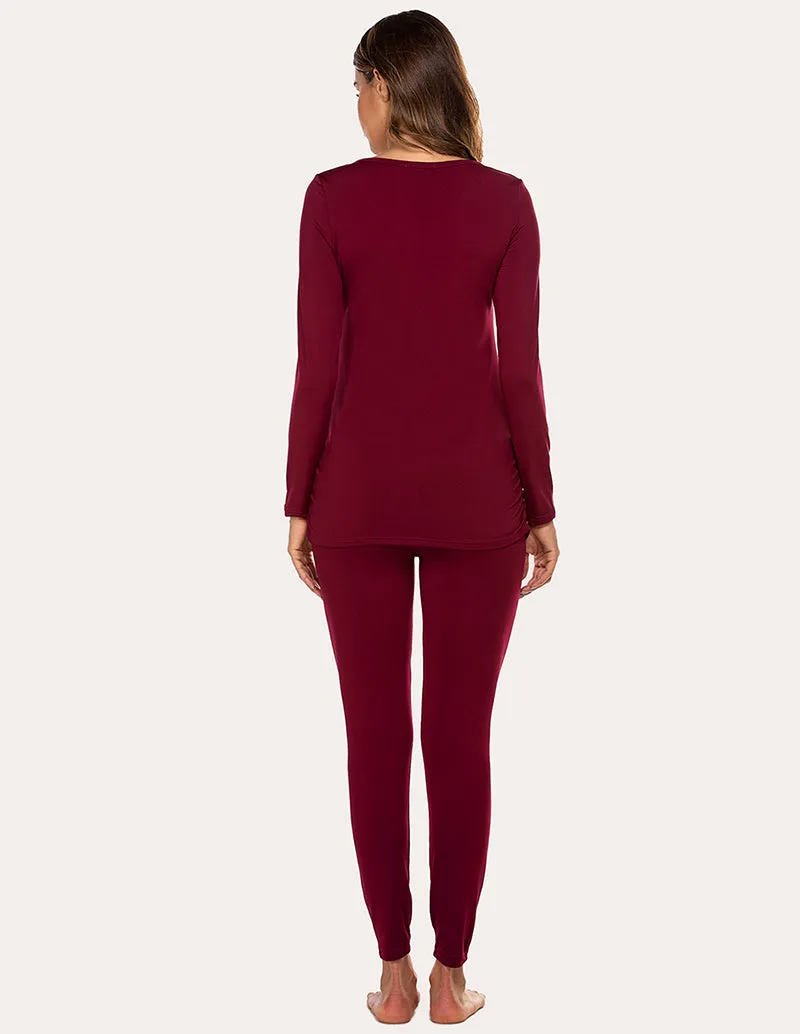 Ekouaer Maternity Thermal Pajamas Set (US Only)