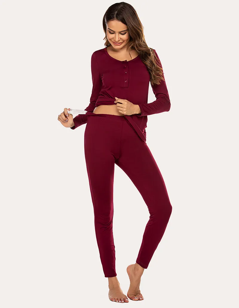 Ekouaer Maternity Thermal Pajamas Set (US Only)