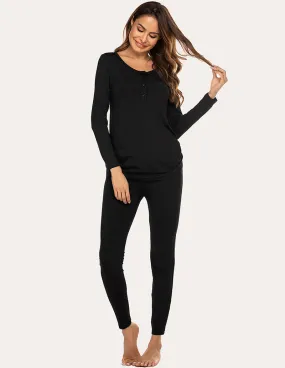 Ekouaer Maternity Thermal Pajamas Set (US Only)