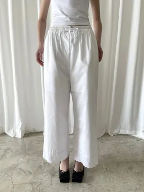 Elastic Waist Lace Hem Pants【s0000007447】