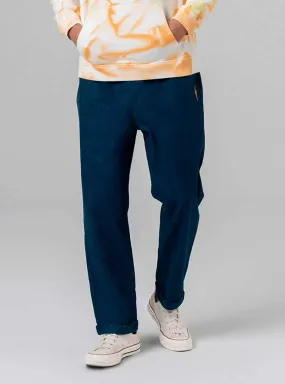 ELASTICATED DENIM TROUSERS