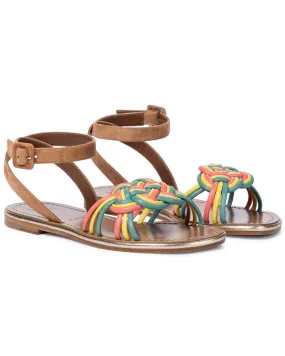 Ella Flat Sandal in Multi